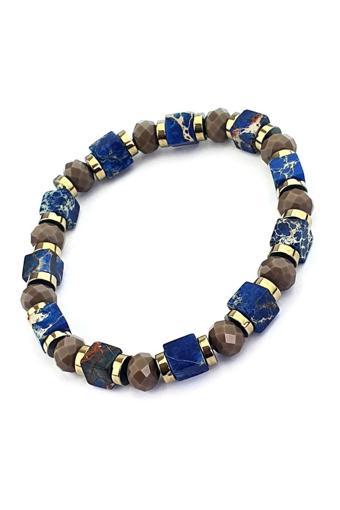 Lapis Lazuli ve Kuvars Taşlı Doğal taş bileklik