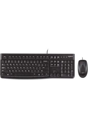 MK120 USB Kablolu Tam Boyutlu Türkçe Q Klavye Mouse Seti - Siyah