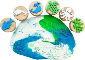 ChildGen Play Dough Ahşap Damga Seti Deniz Canlıları
