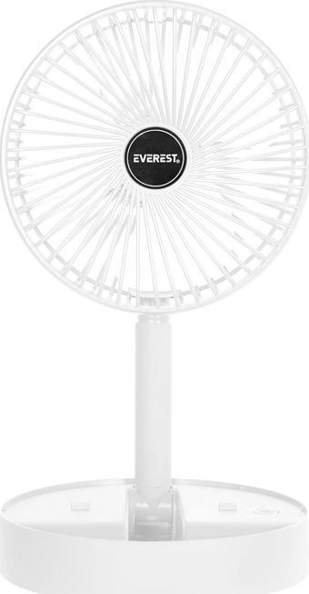 Everest Efn-605 Masaüstü Şarj Edilebilir Beyaz 800Mah Usb Fan
