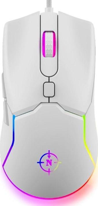 North Air White Rgb Kablolu Profesyonel Oyuncu Mouse