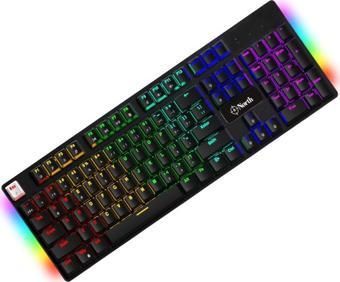 North Shield Blue Switch Türkçe Q Rgb Mekanik Gaming Kablolu Klavye