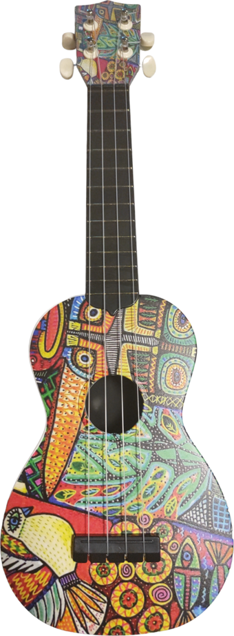 Gonzales Soprano Ukulele Kuş Desenli Kapak