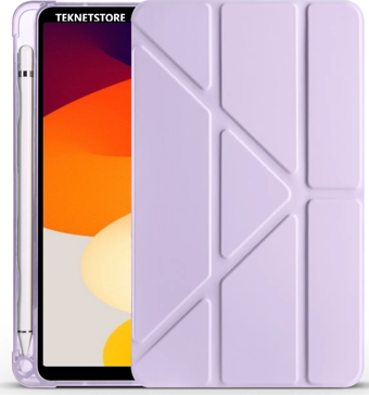 Xiaomi Redmi Pad SE 11 Inç Tablet Uyumlu Kılıf Katlanır Kalemlikli Standlı Uyku Modlu Akıllı Kapak