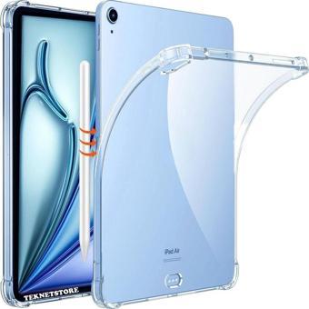 Ipad Air 13" Inç 2024 / 2025 M2 / M3 Kılıf Köşe Korumalı Şeffaf Silikon Kapak Tam Kalıp 