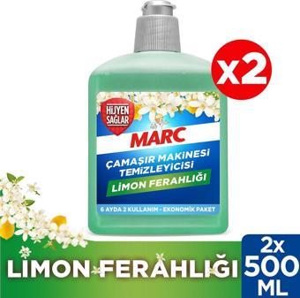 Marc Çamaşır Makinesi Temizleyici Limon Ferahlığı 500ml x 2