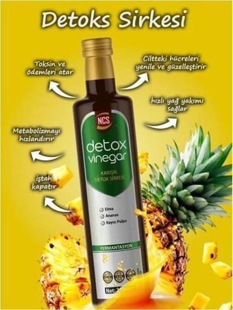 Ncs Detox Sirke 250 Ml Doğal Fermantasyon Ananas Elma Avakado Yaprağı Kayısı Karnıyarık Otu Sandaloz