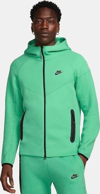 Nike Tech Fleece Full Zip Windrunner Hoodie Green Kapüşonlu Unisex Sweatshirt Haki