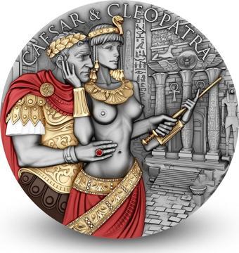 AgaKulche Sezar ve Kleopatra Gümüş Sikke Coin