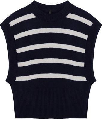Stil Modern Kadın Regular Standart Kol Bisiklet Yaka Yumuşak Dokulu Çizgili Triko Süveter