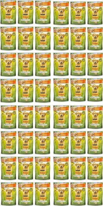 Friskies Tavuklu ve Havuçlu Yetişkin Yaş Köpek Maması. 100 gr * 48 Adet
