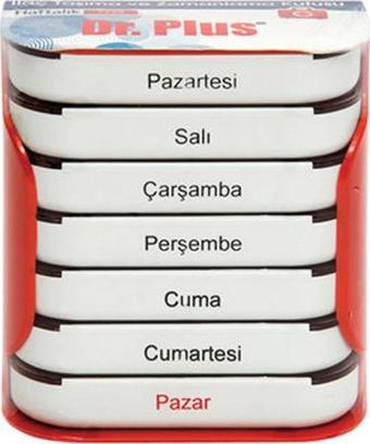 Dr Plus İlaç Taşıma ve Zamanlama Kutusu Haftalık 7X24 KIRMIZI
