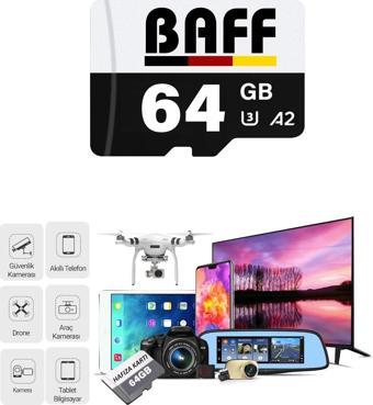 Baff 64GB Hafıza Kartı Video Kayıt Destekli UHS-I U3 A2