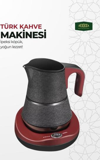 Jasper Avesta Premium Elektrikli Közde Kahve Makinası Kırmızı