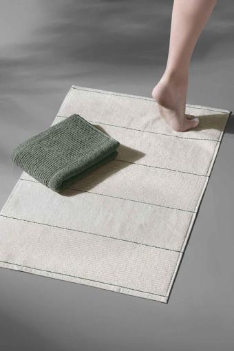 Carmine Bathmat Olive - Ekstra Yumusak, Modern   %100 Pamuk 50x75cm. Ayak Havlusu / Banyo Paspas Seti 
