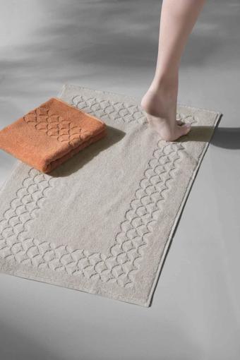 Biscay Bathmat Desert - Ekstra Yumusak, Modern   %100 Pamuk 50x75cm. Ayak Havlusu / Banyo Paspas Seti 