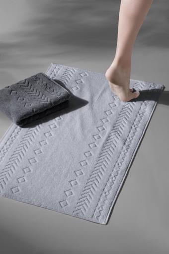 Oscuro Bathmat Space - Ekstra Yumusak, Modern   %100 Pamuk 50x75cm. Ayak Havlusu / Banyo Paspas Seti 