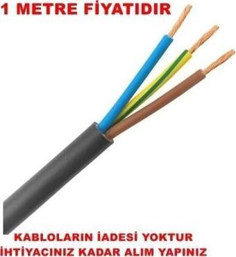 HÜNKA 3x2,5mm TTR Elektrik Kablosu SİYAH (Çok Telli Esnek Kablo)