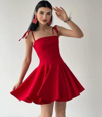 Clara Askılı Mini Elbise