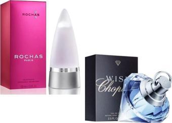 Rochas Man EDT 100 ml Erkek + Chopard Wish EDP 75 ml Kadın Parfüm Seti