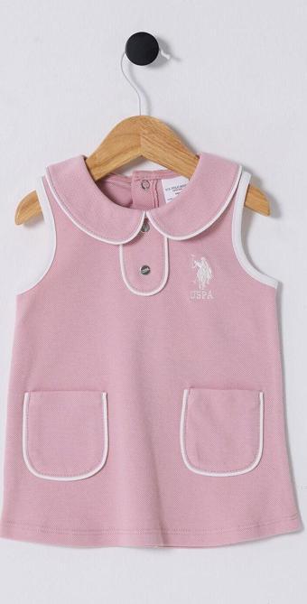 U.S. Polo Assn. Kız Bebek Pembe Elbise