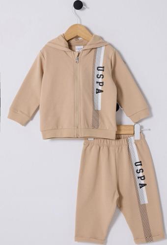 U.S. Polo Assn. Erkek Bebek Krem Bebek Takım