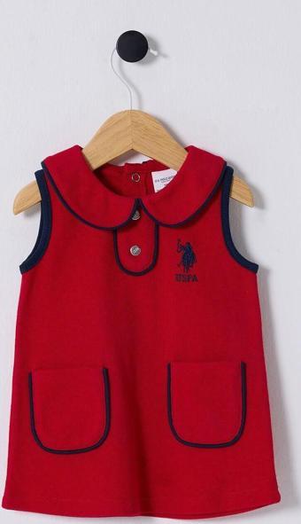 U.S. Polo Assn. Kız Bebek Kırmızı Elbise