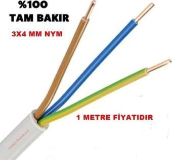 ÖZNUR 3x4mm NYM Elektrik Kablosu (NVV Antigron)