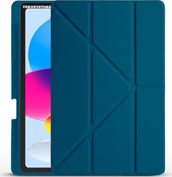 Ipad (A16) 11. Nesil 2025 11 ınç Kılıf Kalem Bölmeli Trifolding Standlı Uyku Modlu Silikon Kapak