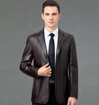 Nyc Giyim Tekstil Hakiki Deri İnce Kesit Blazer Klasik Ceket