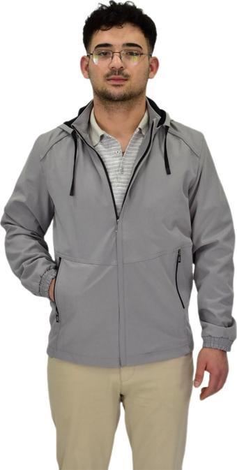 Erkek Mevsimlik Kapüşonlu Softjel Spor Mont 8077 BGL-ST04371