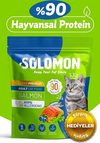 Yetişkin Somon'lu Süper Premium Kedi Maması 1,5 Kg - Hipoalerjenik - Düşük Tahıllı