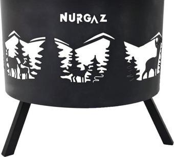NURGAZ ORMAN ŞÖMİNESİ GEYİK DESEN