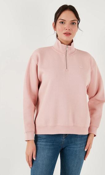 Levi's Kadın Everyday 1/4 Zip Dik Yaka Yarım Fermuar Sweatshirt - 001U4-0001