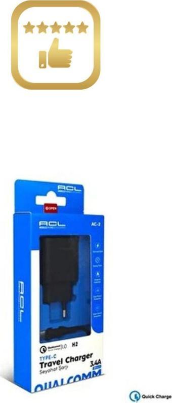 H1 Quick Charge 3.4a 18 Watt Mıcro Seyahat Şarj Aleti