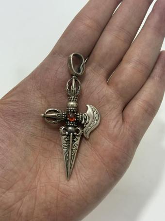 Mırzak Motifli 925 Ayar Gümüş Kolye Ucu 25,3 Gram