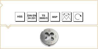 Makina Takım G1/4" HSS DIN EN 24 231 Whitworth Boru Vidalı Pafta Lokması-MTE B00110081316