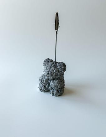 Sin İstanbul Mini Rose Bear Notluk Gri, Not Tutacağı Gri