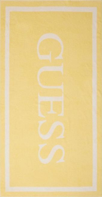 Guess Kadın Sarı Jakarlı Çerçeveli Plaj Havlusu