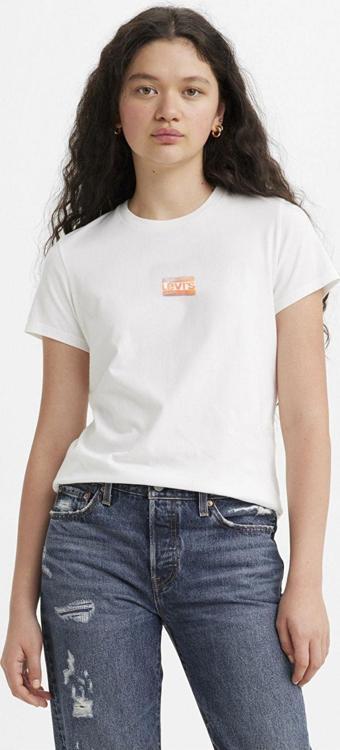 Levis Bisiklet Yaka Baskılı Çok Renkli Kadın T-Shirt A2086