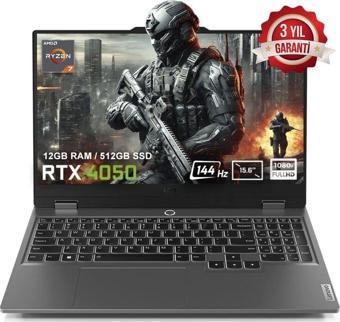 Lenovo LOQ 15ARP9 83JC00FHTR AMD Ryzen 7-7435HS 12GB DDR5 512GB SSD RTX4050 6GB 15.6 inç 144Hz Full HD FreeDos Gaming Laptop