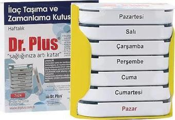 Dr. Plus Haftalık Ilaç Hap Saklama ve Zamanlama Kutusu RENK: Sarı