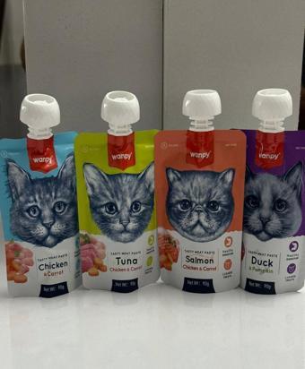 Tasty Meat Paste Taze Sıvı Kedi Ödül Maması Kedi Ödül Maması 4x90gr