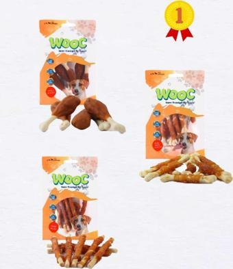 Saygın Pet Wooc Tavuk But, Tavuk Sargılı Kalsiyum,Tavuk Sargılı Sütlü Stick 3x80 gr