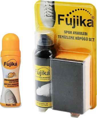 Fujika Susuz Ayakkabı Ve Kumaş Temizleme Köpüğü 125 ml + Spor Beyaz Deri Ve Kumaş Ayakkabı Boyası 75 Ml
