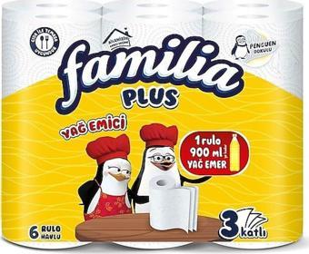 FAMİLİA PLUS YAĞ EMİCİ 6'LI HAVLU