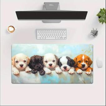 70X30 CM SEVİMLİ KÖPEK TEMALI KAYDIRMAZ TABAN SPEED YÜZEY OYUNCU MOUSE PAD GAMİNG