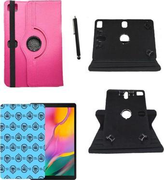 1t 10" 2020 Smart 8092 Universal Kancalı Tablet Kılıfı + Nano Ekran Koruyucu + Kalem