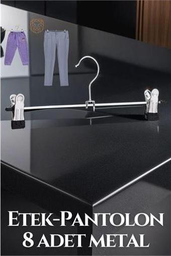 Metal Etek Pantolon Askısı - Mandallı Etek Askısı Pantolon Askısı 8 Adet
