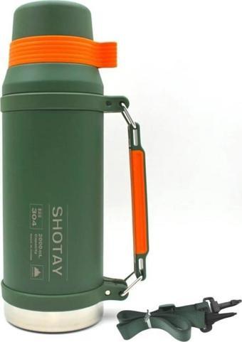 Shotay Çelik Termos Camper Large 2000Ml Haki